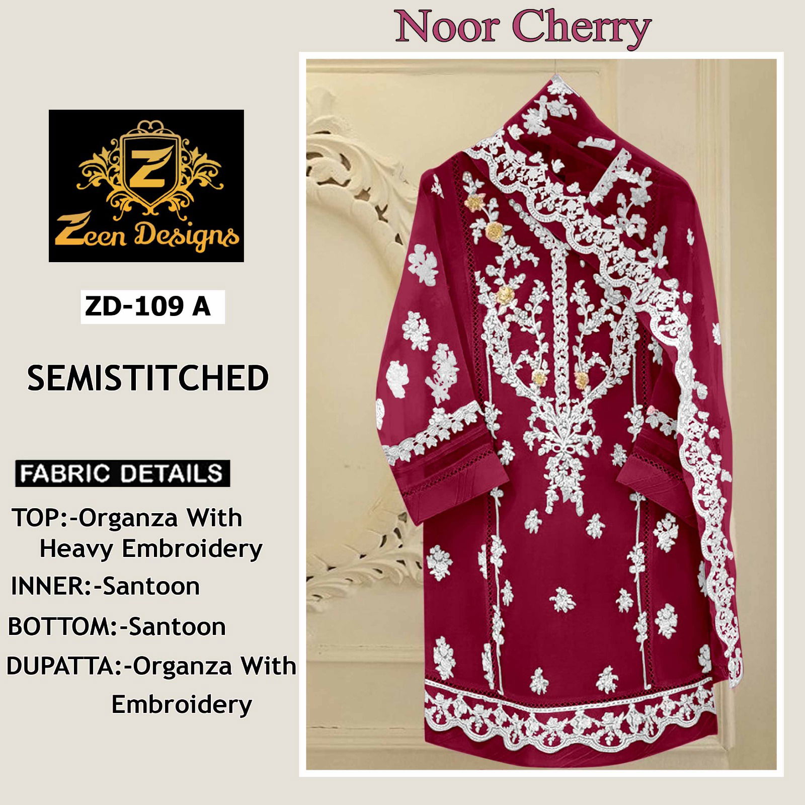 ZD 109 Casual Wear Wholesale Pakistani Salwar Kameez 